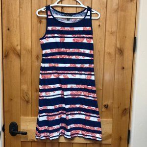 Tommy Bahama striped floral Sundress Size Medium